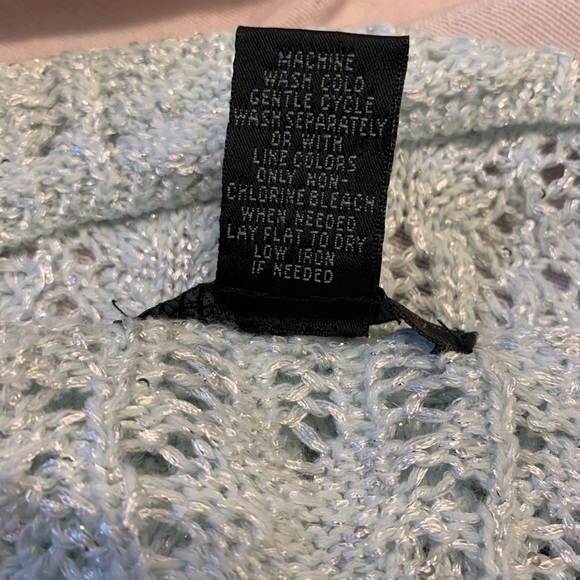 Preswick & Moore Blue Sequin Knit Sweater - Picture 9 of 9